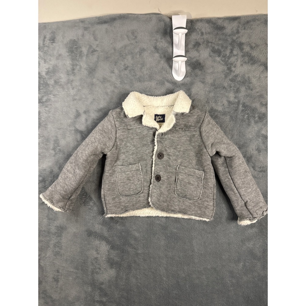 Baby Bgosh Gray Knit Sherpa Lined Jacket Coat 0-3M OSH11774-SSI